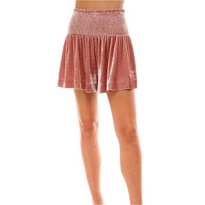 TCEC Velvet Smocked Shorts
